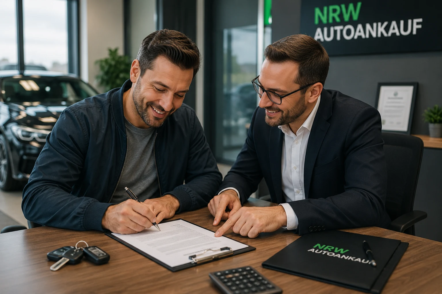 Kaufvertrag beim Autoankauf in NRW